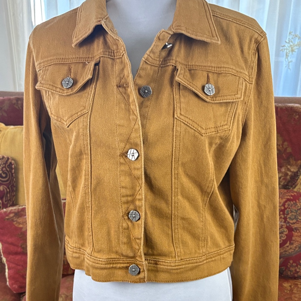 Tan Denim Jacket - Picture 4 of 10